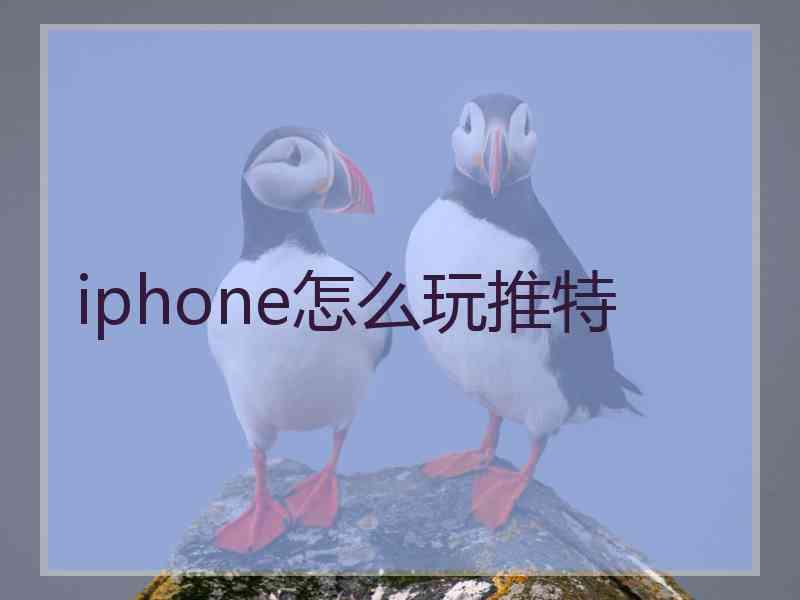 iphone怎么玩推特