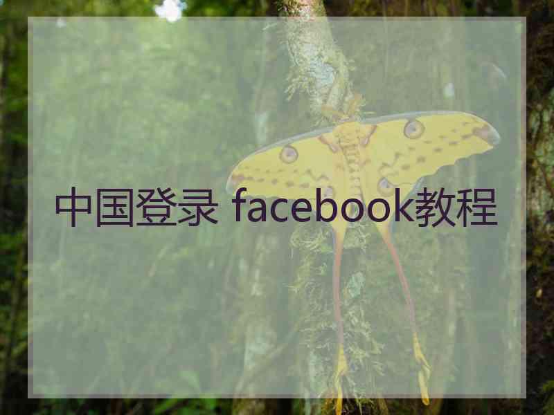 中国登录 facebook教程