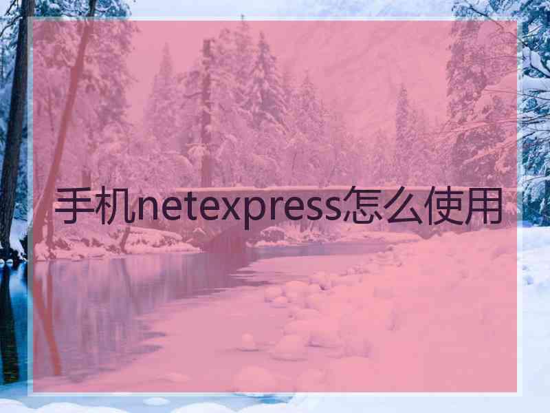 手机netexpress怎么使用